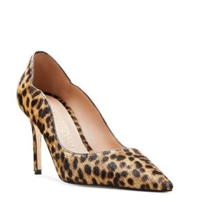 Stuart Weitzman 85 SCALLOP PUMP Leopard Print